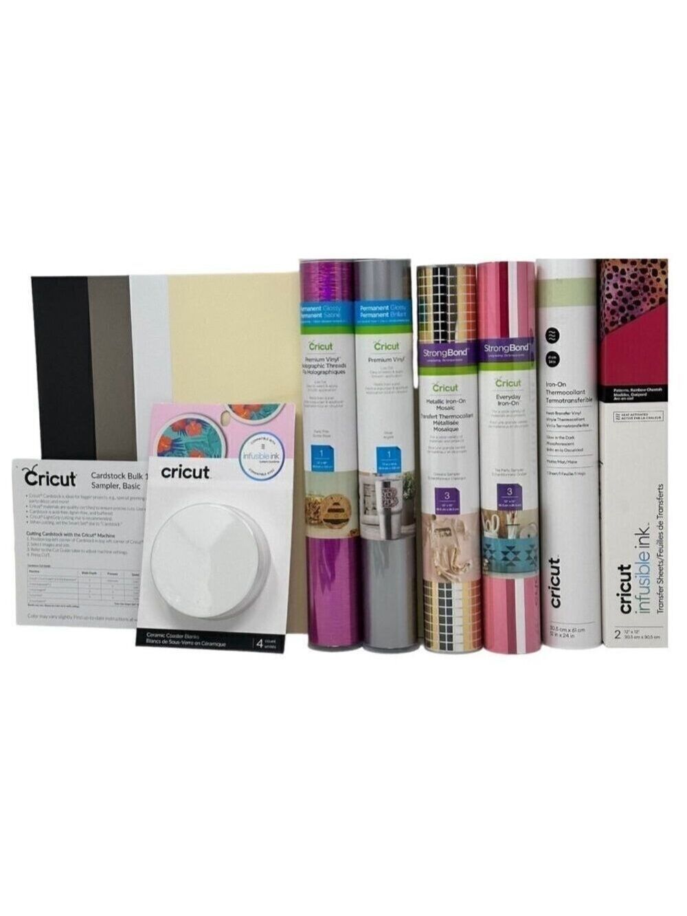 Cricut Vinyl Lot Iron On Infusible Ink Cardstock  Gift Metallic Craft Holiday